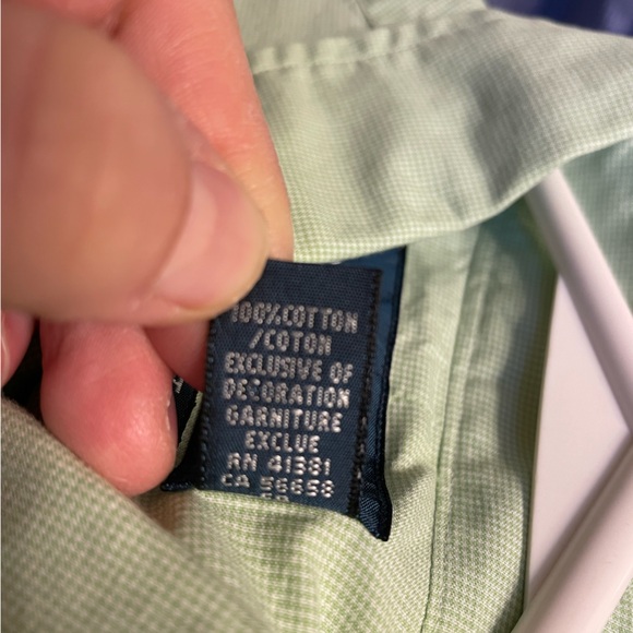 Polo Ralph Lauren Light Green Button-Down Long Sleeve Shirt Medium ( Neck‎ 16) - Picture 6 of 7